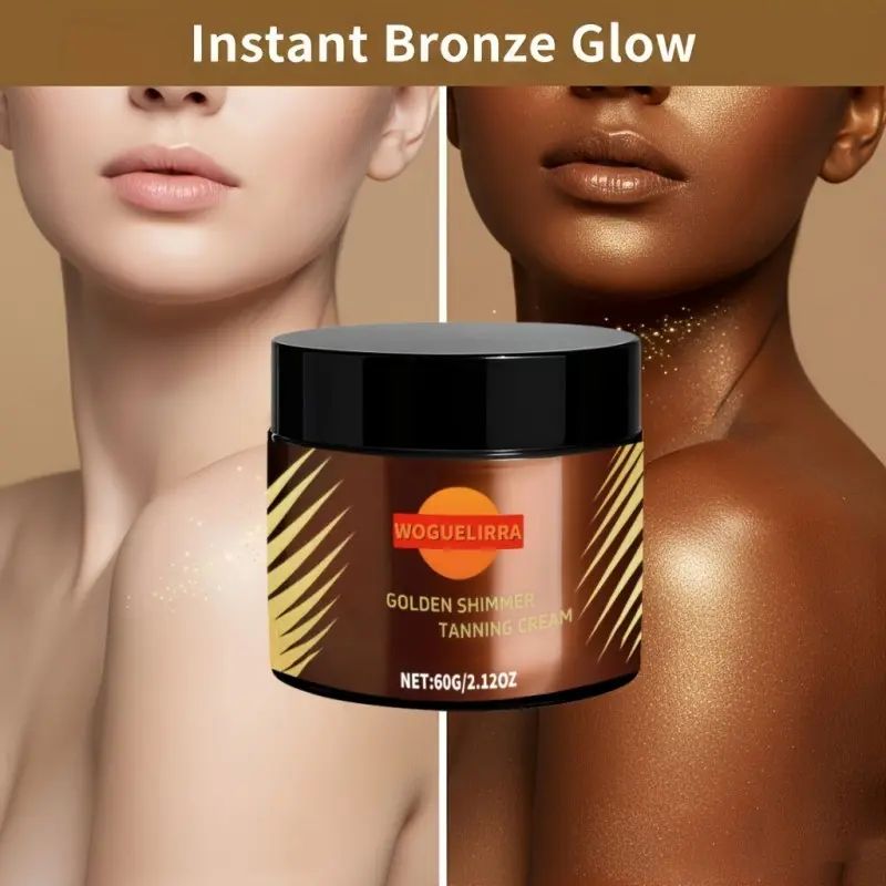 Golden Glow Bronzing Cream, Tanning Cream, Glow Tanner, 1pc Summer Bronze Gel, Natural Look, Suitable for Dark Skin, Easy Application, Smooth & Moisturizing, Even Tone, Gentle Shine