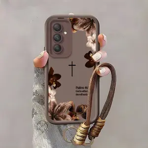 Suitable for [Galaxy A54 5g] high-end women's phone case🥰，a beautiful lanyard is included，Sophisticated Floral Patterns，drop-resistant and fingerprint-resistant YM99