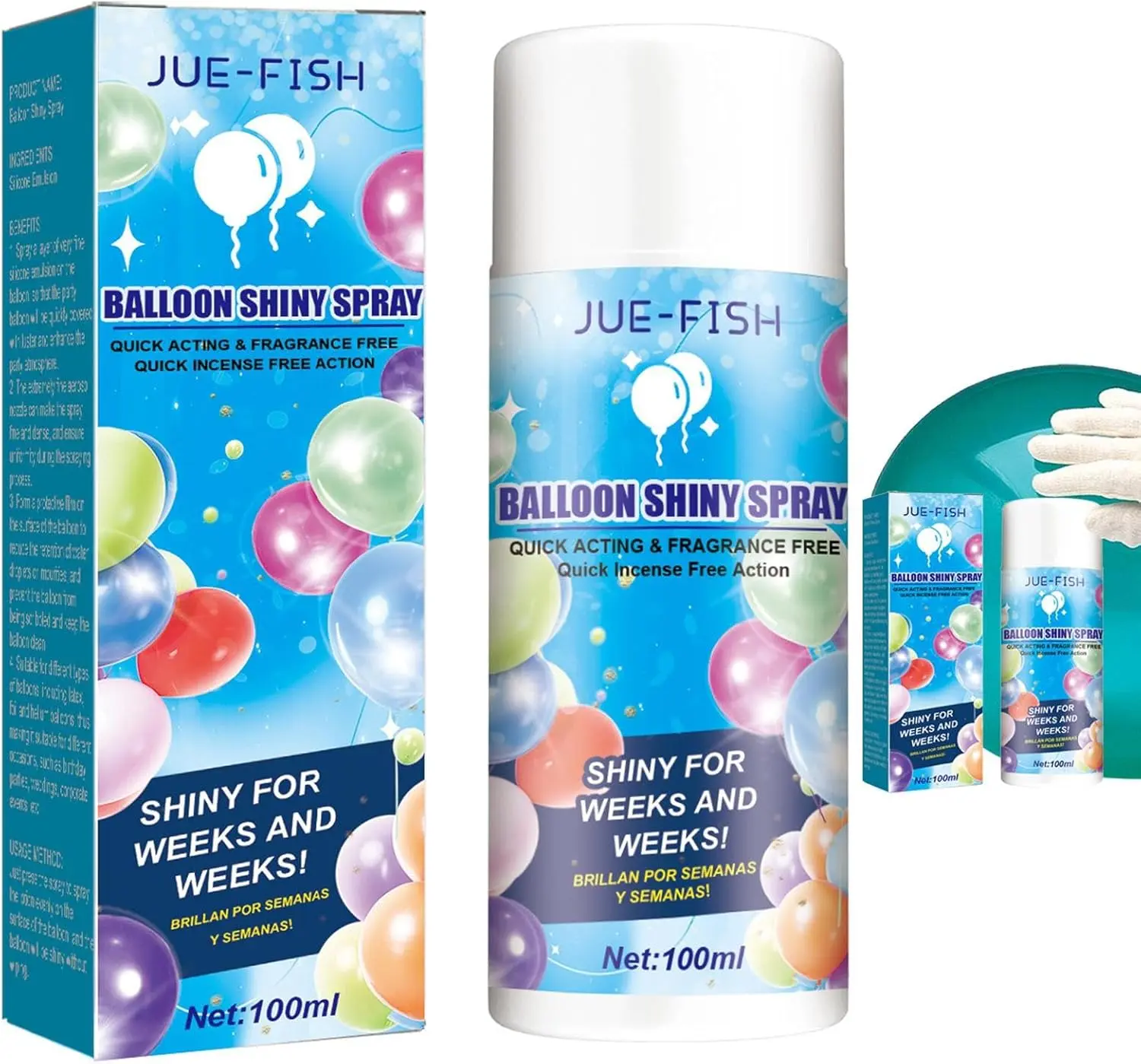 Balloon High Shine Spray for Latex Balloons | Aerosol Balloon Spray,Balloon Spray Shine for an Elegant Hi Gloss Finish in Minutes,Ultra Shiny Glow Spray Decoration and Enhancer Shimmer Effect