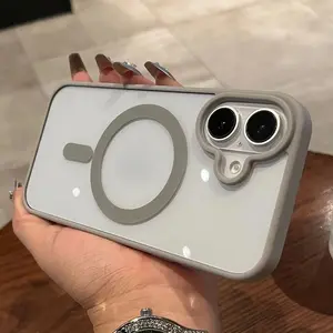 Shockproof Transparent Magnetic Case for iPhone 17 16 15 14 13 12 11 Pro Max Plus, Wireless Charging Compatible Acrylic PC Protection Casing