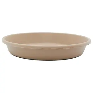 The HC Companies Classic 17.5 Inch Round Plant Pot Saucer Drip Tray, Sandstone