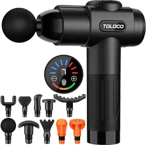 [Mothersdaygift] New TOLOCO Massage Gun, 10 Heads, 7 Speed Levels, Smart Touch Screen, Portable Handheld Deep Muscle Tissue Massager for Neck & Full Body Relaxing