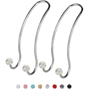 Auto Hooks Bling Car Hangers Organizer Seat Headrest Hooks Strong and Durable Backseat Hanger Storage Universal for SUV Truck Vehicle 2 Pack (White)