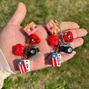 Benito Inspired Keychain. Comes with all 5 charms / Gold or Silver