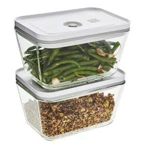 ZWILLING Fresh & Save 2-pc Large Glass Airtight Food Storage Container Meal Prep Container Kitchen Oven Safe Borosilicate Glass Set