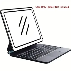 Tablet Keyboard with Protective Case, Wireless Tablet Keyboard, Multipurpose Tablet Keyboard with Touchpad, Portable Rechargeable Keyboard, Tablet Accessories for iPad Pro 11 Inch (5th Gen)