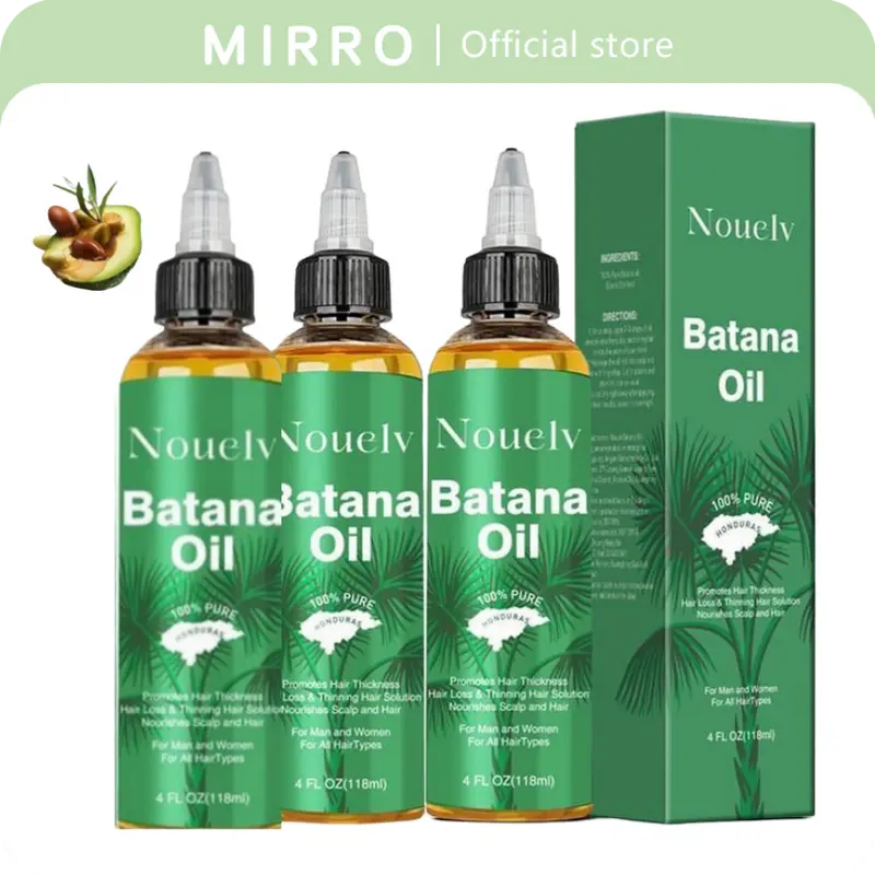 Batana Essential Oil - Ammonia-Free, Alcohol-Free Unisex Haircare Treatment for Adults (All Hair Types) - Hair Growth Support, Repair, Nourishment, Thicker Stronger Strands, Smooths Frizz, Calmer Strands