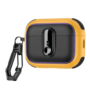 Armor Style Locking Wireless Charging Case, Shockproof Protective Cover for AirPods 4/3 Pro2/pro/1/2 Earbuds, Durable Earphone Shell Protector