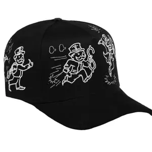 Jc Hats Jump XY Black SnapBack with Unique White Embroidered Design for Stylish Look