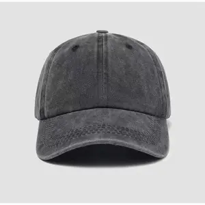 Water washed old duckbill cap, spring and summer soft top, retro curved brim, versatile casual outdoor baseball cap