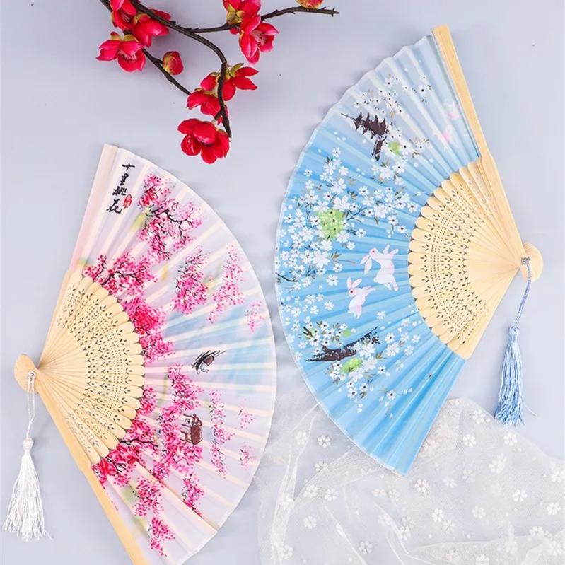1 Count Chinese Style Folding Fan Elegant Cultural Decorative Handheld Fan For Wedding Party Home Decoration Ideal Gift Choice Viral TikTok Aesthetic Room Decor Must Haves