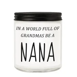 Nana Gifts from Granddaughter Grandson, Funny Birthday Gift for Nana Grandma, Christmas Scented Aroma Cozy Home Fragrance Candles Decor - in A World Full of Grandmas Be a Nana