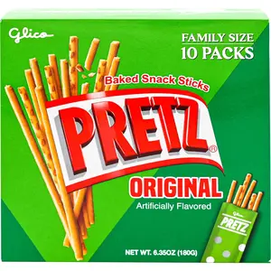 Glico Pretz Baked Snack Sticks – Original Salad & Toasted Sugar Party Pack 6.35oz