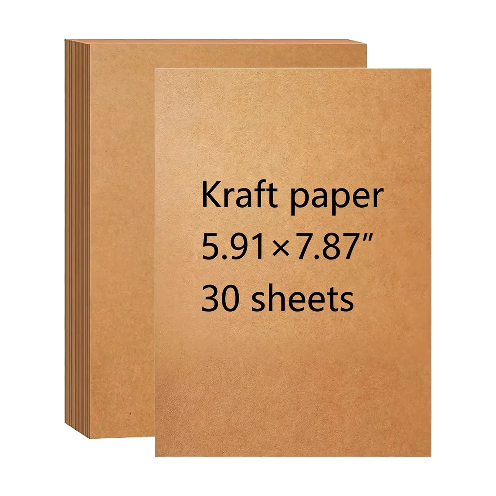 30 Sheets Brown Cardstock 5.91 × 7.87 Inches Heavyweight Kraft Paper for Laser Engraving & Printing, Perfect for DIY Cards, Invitations, Scrapbooking & Personalized Crafts