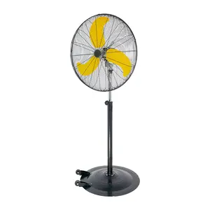 Industrial Pedestal Fan, 30 Inch 80-Degree Oscillating Fan, Height Adjustable Standing Fans with 3 Adjustable Speeds, High Power Floor Fans for Workshop, Garage and Shop