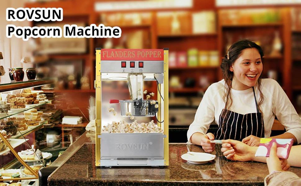 [FLASH SALE] ROVSUN 8 oz Black Popcorn Machine Countertop