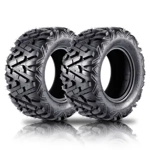 All-Terrain Performance - Trailer Tire Set, 25x10x12 & 25x8x12, 6-Ply Tubeless, Off-Road Mud Sand Trail, Fits 12-Inch Rims, Perfect for ATVs, Four Wheelers, Replacements - Heavy Duty Construction