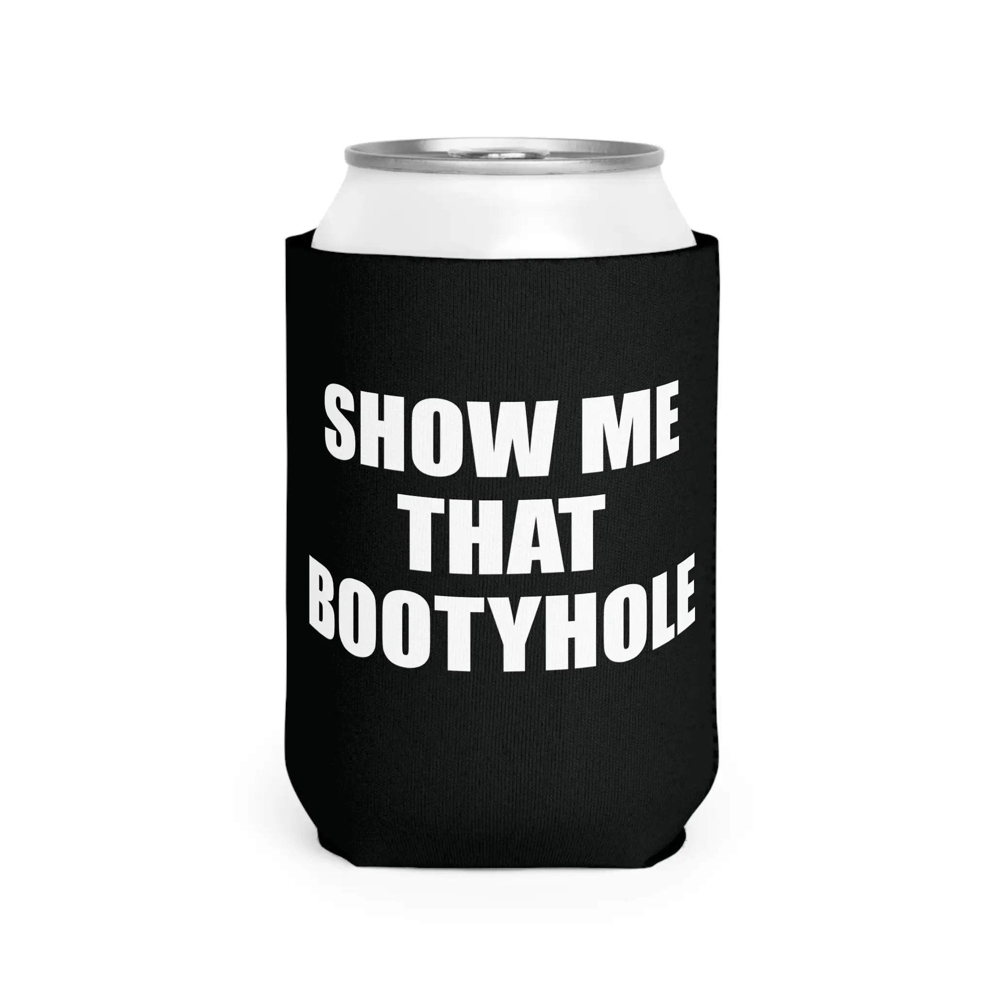 Show me that Bootyhole Can sleeve beer holder sleeve boating White Elephant Gag Gift Can Coolie Drinkware Beverage Mug Tumbler Cup Bottles Portable