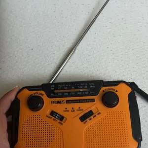 PRUNUS J-369 11100mWh Emergency Weather Radio, AA Batteries/Hand Crank/Solar/USB Charging, NOAA/AM/FM, LED Flashlight and Reading Lamp,SOS Alarm & Flashlight Portable