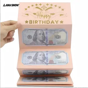 AMA SNOW Birthday Money Gift Card Envelope, 3 Count Creative Money Gift Card Holder, Multiple colors,Birthday Gift for Men & Women, Party Supplies outdoorfun