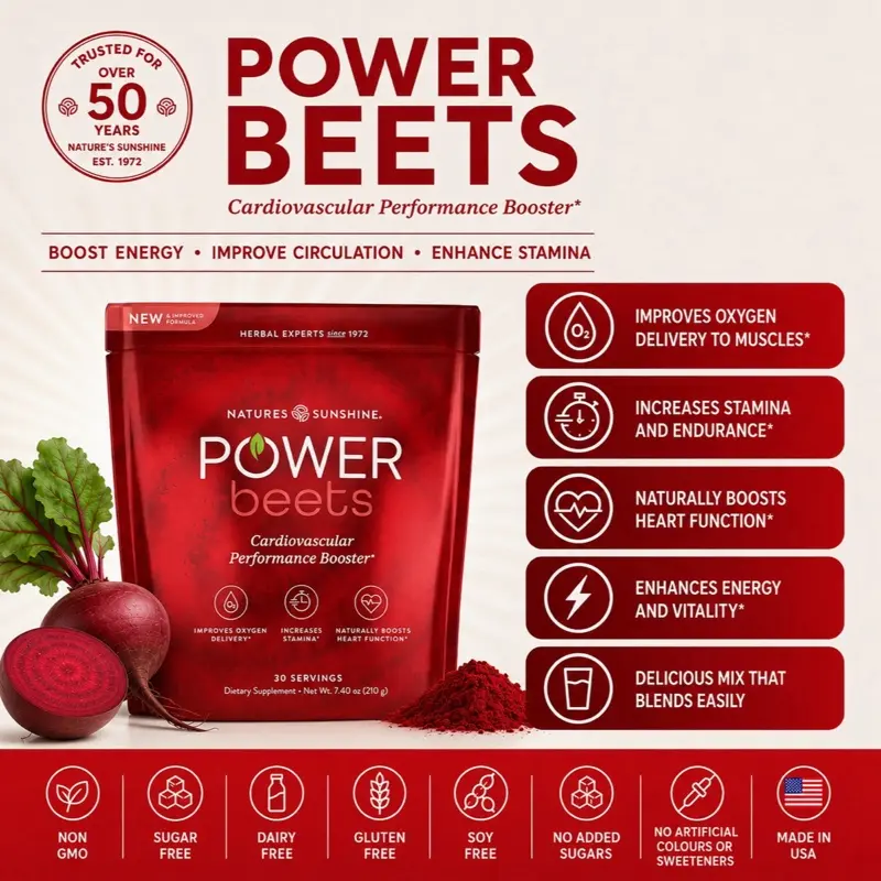 Nature's Sunshine Power Beets, Superfood Performance Booster Nature's Sunshine Power Beets, Superfood Performance Booster