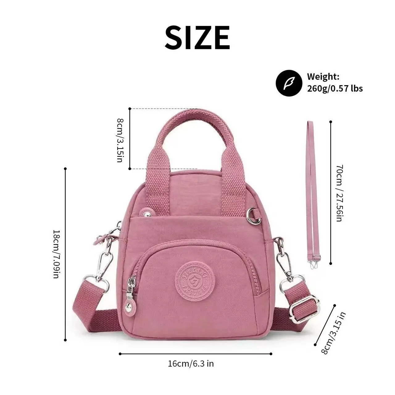 Mini women's wallet, versatile shoulder and casual crossbody bag, (7.09*6.3*3.15inch)perfect for everyday sophisticated casual handbags.
