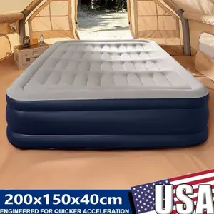 200x150x40cm Automatic Inflatable Mattress Camping Home Built-In Pump Bed Thickened For Indoor Outdoor Rest Lazy Sleeping Mat