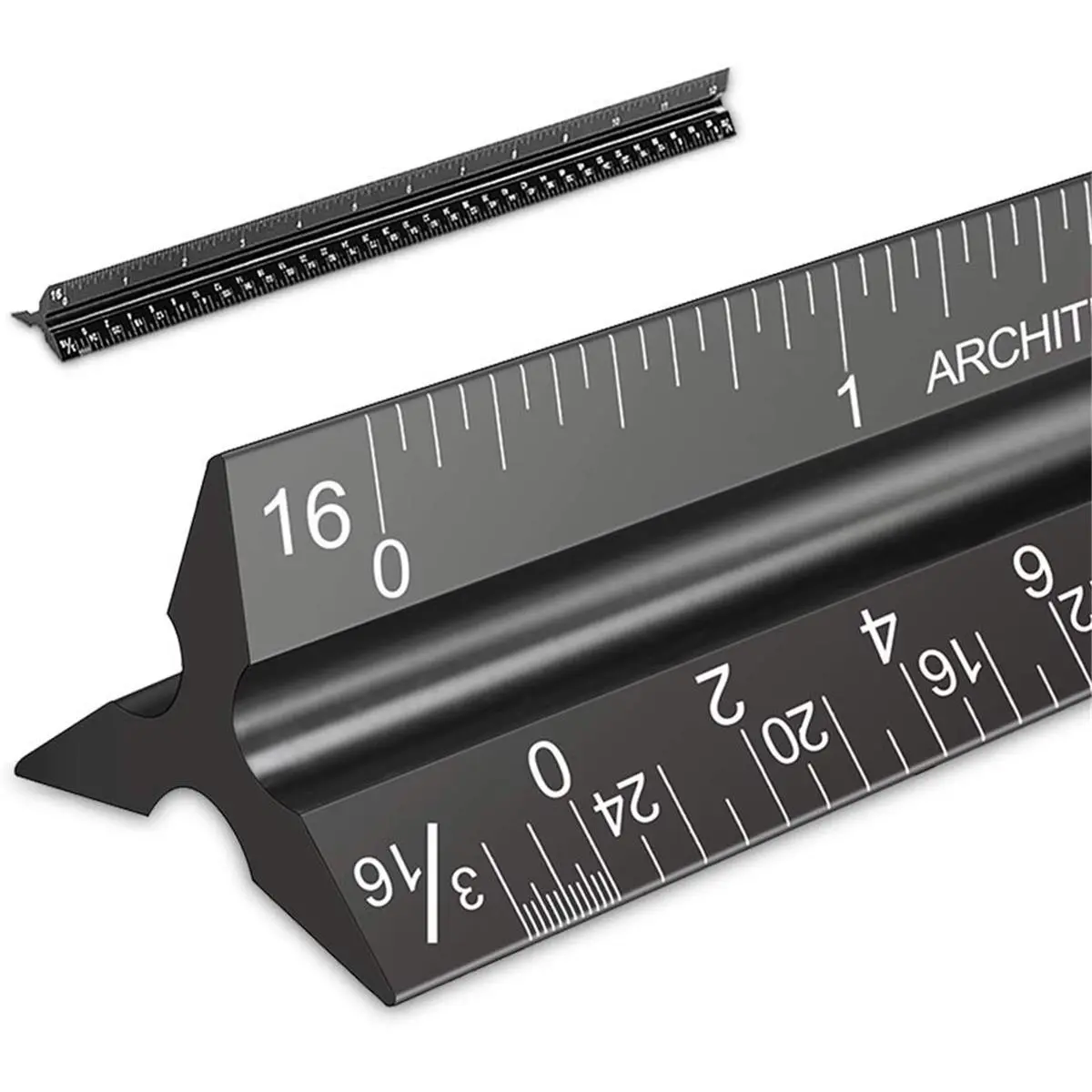 212 MAIN Triangular Shape Architect-Type Ruler, Durable Office Measuring Tool with Dual Scale Face, In/cm Dual Units, Drafting Tools for Drawing & Craftwork