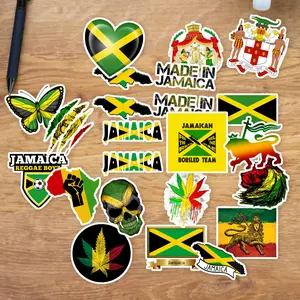 Stickers Pack 20 Pcs Jamaica Car Flag Water Bike Luggage Vinyl Skateboard Aesthetic Colorful Laptop Bottle Bumper Guitar Waterproof