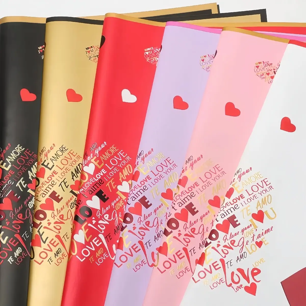 20 Sheets Love Edge Magic Bouquet Papers, Bouquet Wrappers, Waterproof Durable Korean Papers, Gift Decorations for Valentine's Day, Wedding, Mother's Day and Thanksgiving, Gift Wrapping Supplies