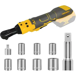 Maximize Your DeWalt Batteries: Buy This Cordless Ratchet Wrench (Tool Only) | 0-400 RPM Variable Speed | Compact Design Fits in Toolbox | Includes 8 Metric Sockets 8-17mm