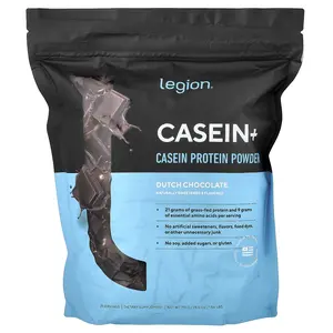 Legion Athletics Casein+, Casein Protein Powder, Dutch Chocolate, 1.56 lbs (710 g)