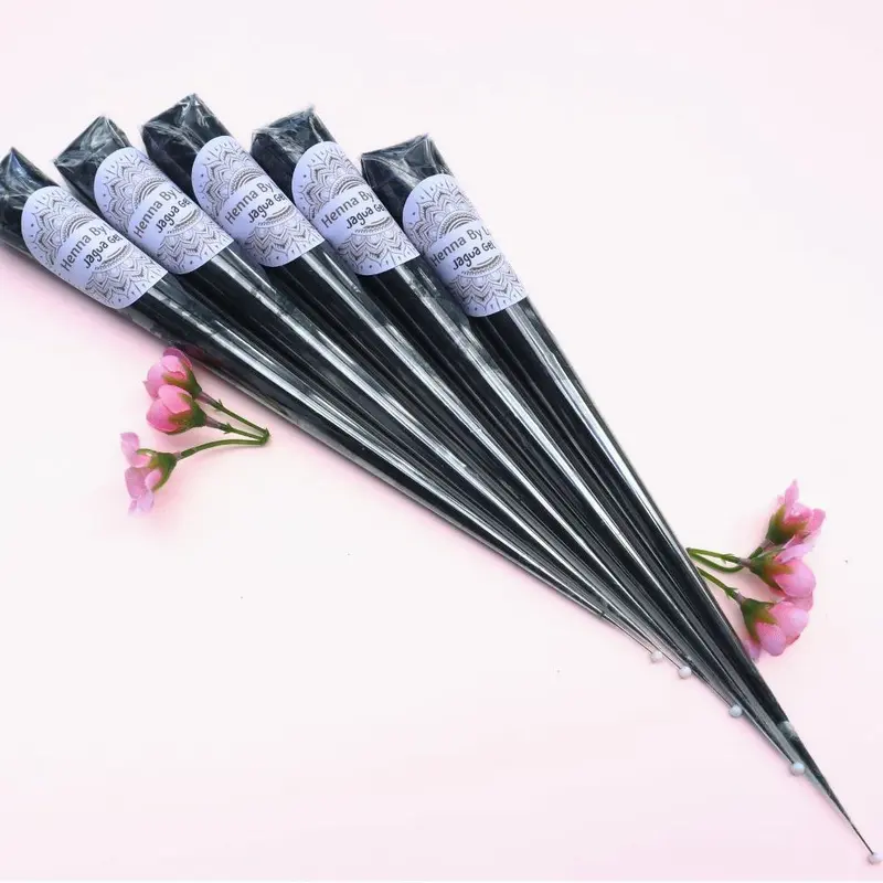 Jagua Gel cones , Plant based temprory tattoo cones ,Black stain Lavender Cosmetics