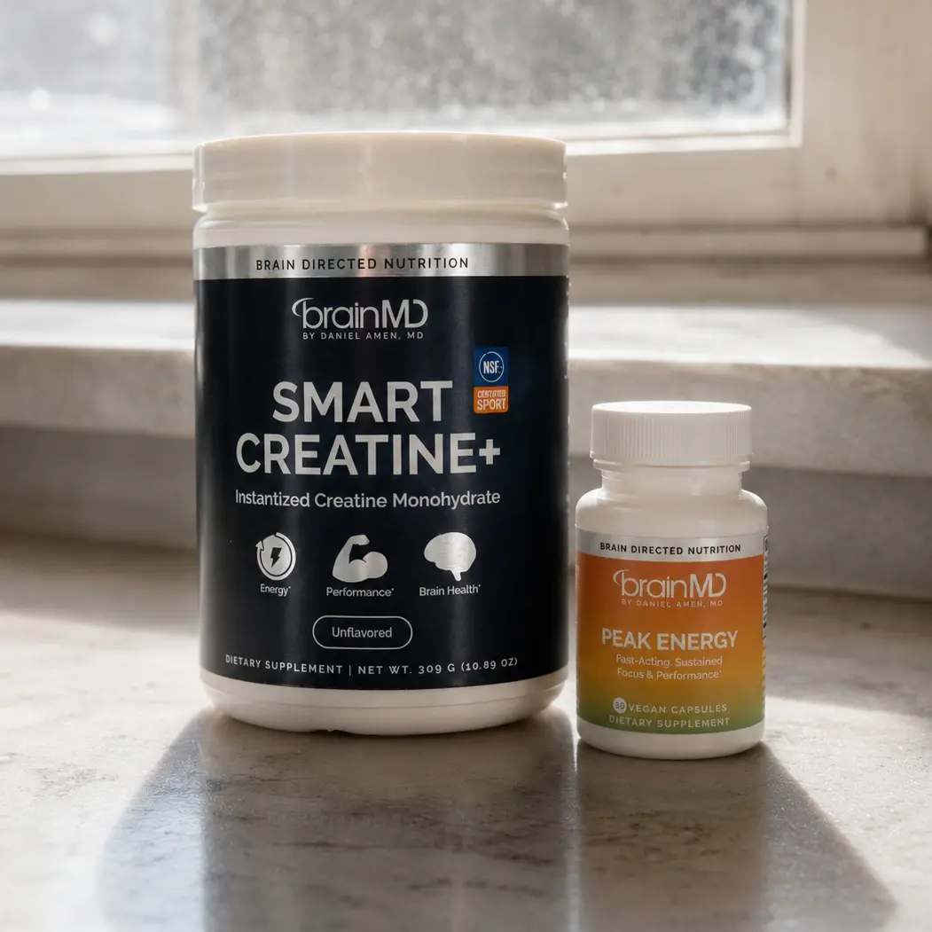 BrainMD – Peak Energy + Smart Creatine+ Bundle – Energy, Strength & Performance Support – Pre-Workout & Recovery Fitness Stack