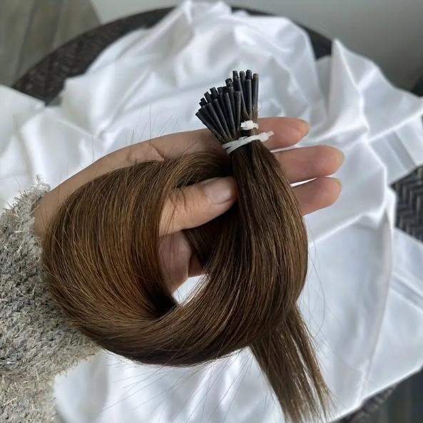 Luxurious Blonde I-Tip Human Hair Extensions 12-28 Inch 50pcs 30g/Pack 100% Remy Silky Straight Invisible Keratin Pre-Bonded No Tangle No Shedding Soft Natural Look For Daily Party Salon Use