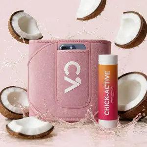 CHICK-ACTIVE Sweat Gel Original(7.8oz) + Waist Trimmer Belt (Pink) Bundle