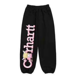 Pink Cartoon Cow Chill Sweatpants, Soft Girl Pink Cow Joggers, Cute Baby Pink Cow Sweatpants, Pastel Pink Cow Aesthetic Joggers