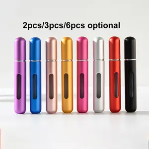 Refillable Perfume Bottle Set, 8ML Travel Atomizer with Spray Pump, Empty Cosmetic Containers for On-The-Go Fragrance Handy