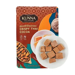 KUNNA Freeze Dried Coconut Chips - Cocoa Flavor, 25g - Healthy Snack, Vegan, Gluten-Free, Thai Coconut Candy Alternative