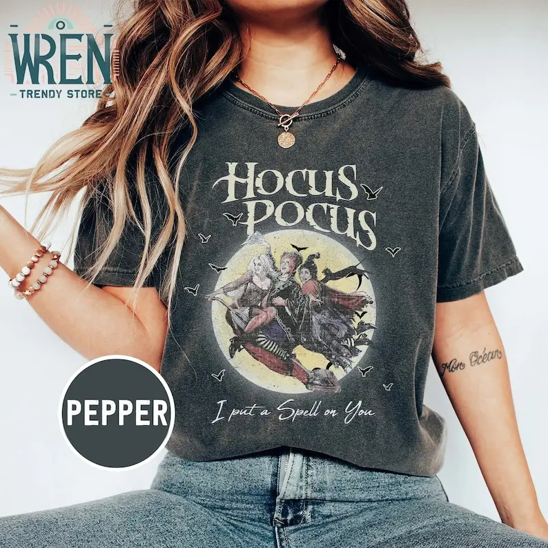 Comfort Colors® Retro Hocus Pocus Shirt Sanderson Sisters Halloween