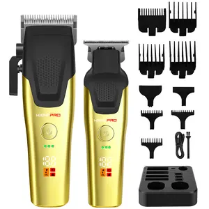 Men's Beauty Set with Multi functional Electric Hair Clipper, Shaver, USB Fast Charging LCD Power Display Screen, Essential Gift for Home Touri