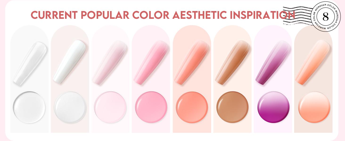 MOROVAN Mother's Day Poly Gel Nail Starter Kit: All-in-One Nail Art Kit for Beginners with UV Lamp, Perfect DIY Nail Extension Gift for Women