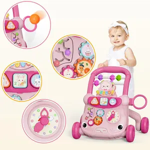 Baby Walker, 8-In-1 Early Education Push Pull Toy, Prevents O-Type Legs, Music Panel, Ball Launcher, Suitable for 18 Months+, Gift & Hometoy