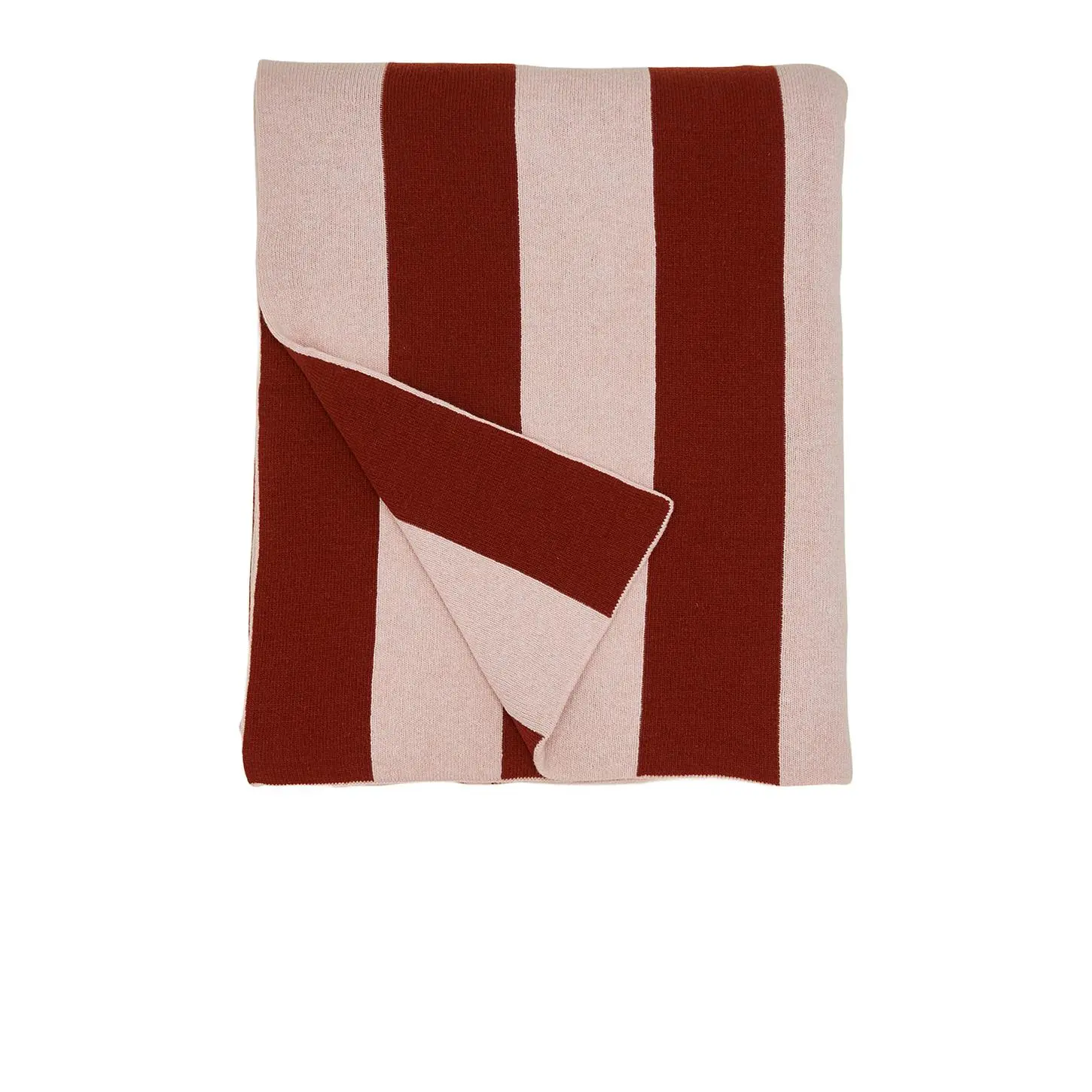 HAWKINS NEW YORK Simple Striped Throw Blanket in Blush & Terracotta