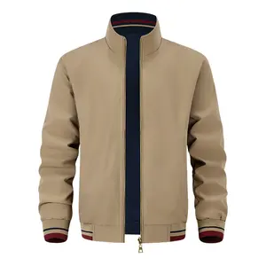 2026 Popular Men's Business Casual Jacket Two-Sided Wear Fashionable Versatile Top with Stylish Stripes