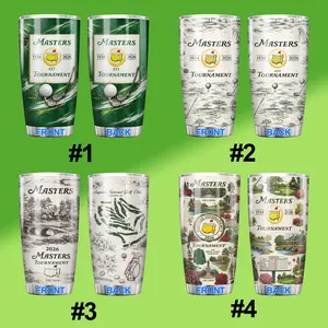 Masters Tournament Golf Tumbler with Handle, Insulated Travel Mug with Lid, Augusta National Champions Golf Tumbler, Limited Edition EST Tournament Cup, Golf Lover Gift for Men Women, Drinkware for Sports Fans