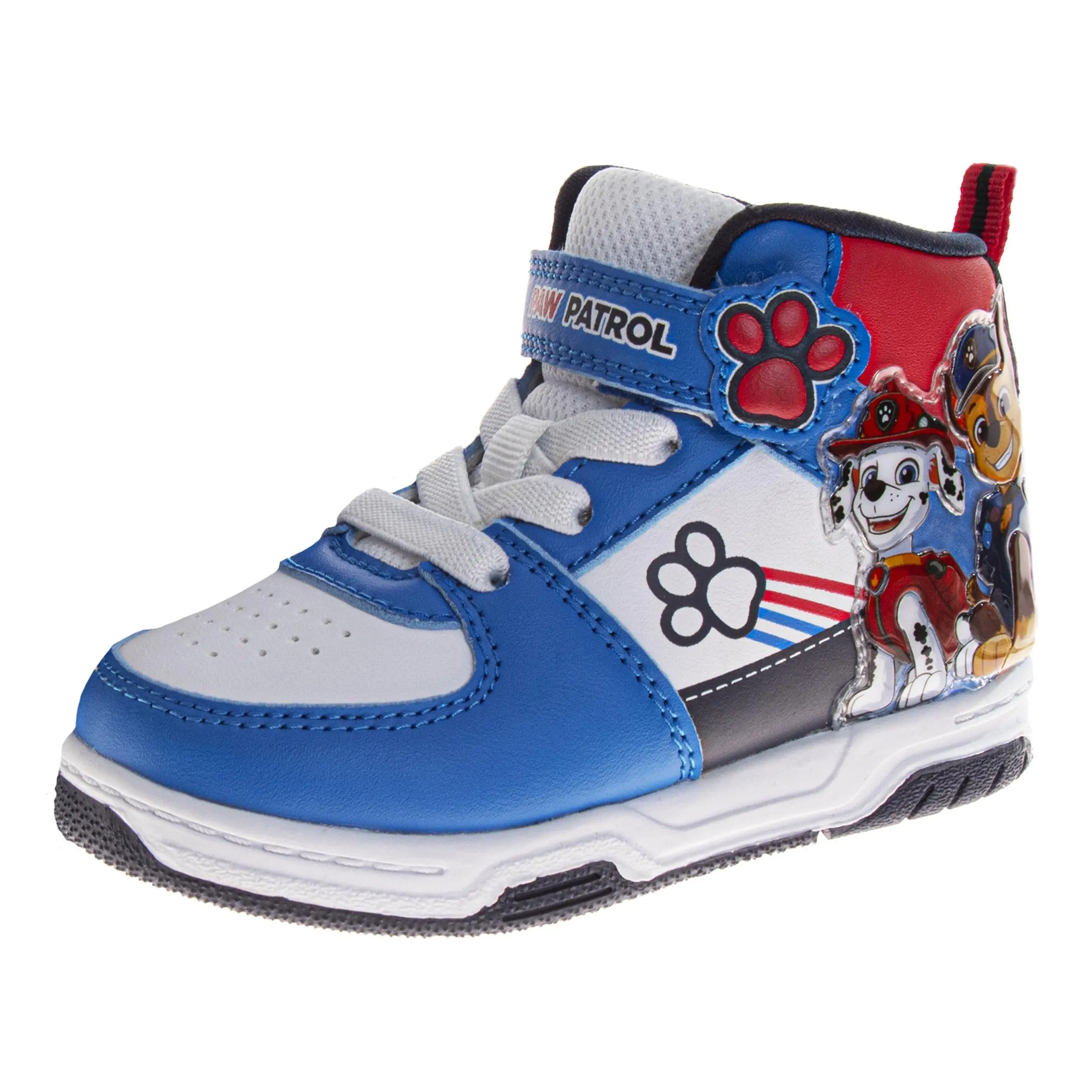 Josmo Boys' Paw Patrol Casual High-Top Shoes - Hook-and-Loop Closure, Laces, Little Kid Trainers (High Top Style), Casual Trainers, Size 8, Secure Fit, Cushioned, Trendy High Top, 11 - 12 Years