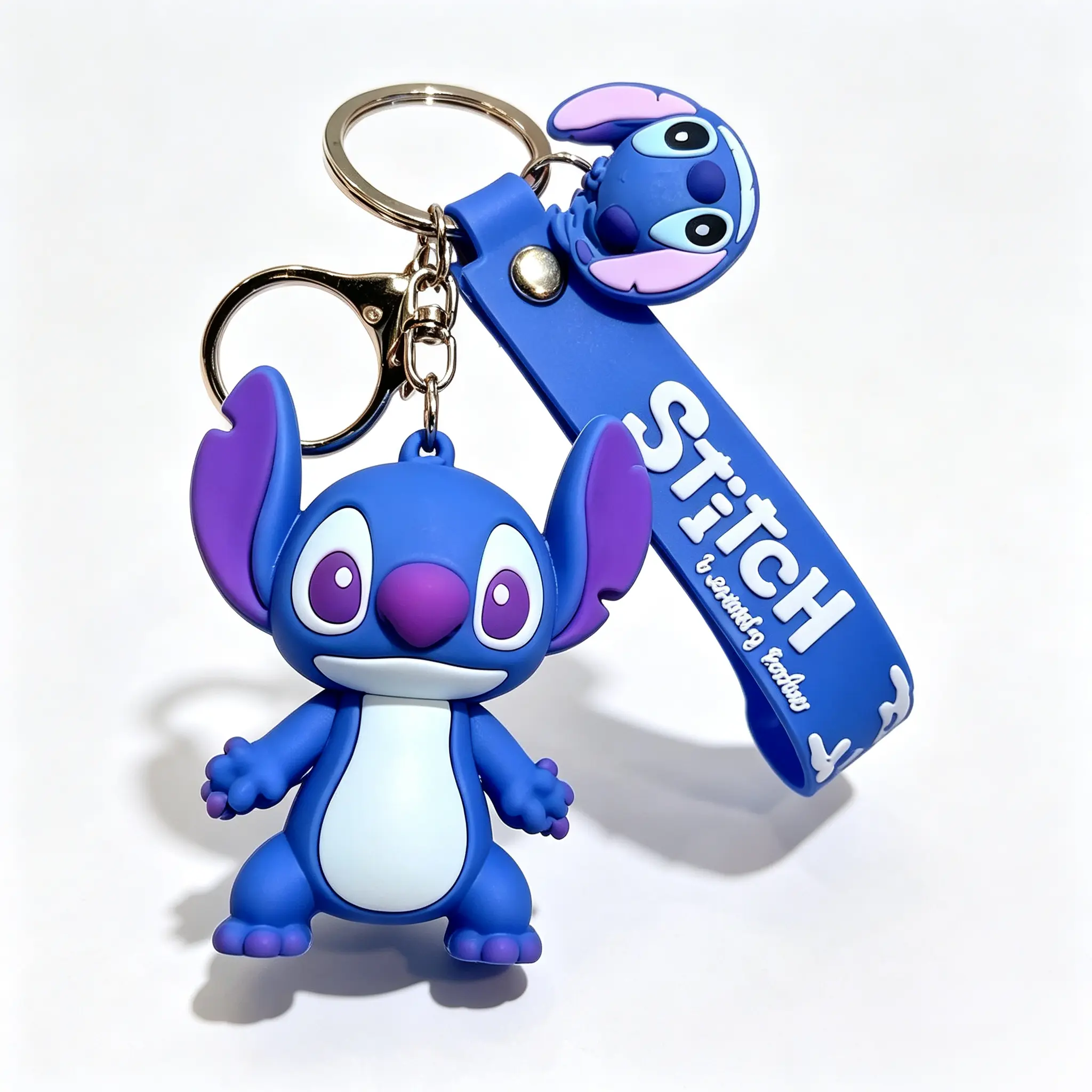 Disney Stitch Multicolor Keychain With Detachable Wrist Strap And Key Ring Perfect For Bags Keys And Disney Fans Gift