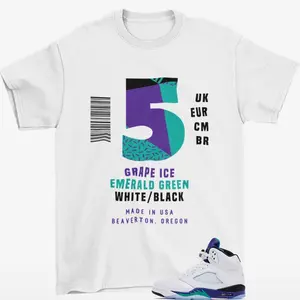 Sneaker Label Jordan 5 Grape Sneaker Matching Tee Shirt, Sweatshirt, Hoodie O0V2