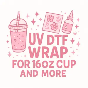 UV DTF WRAP FOR 16oz Libby Glass And More Ready To Apply High-Quality Durable Design